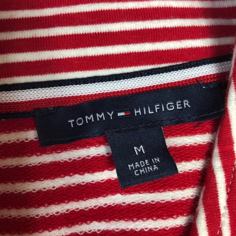 Tommy Hilfiger Red White Striped‎ Cardigan SzM